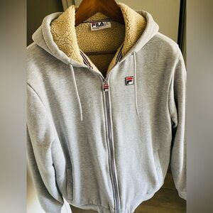Fila Visconti Hooded Jacket With Sherpa Fleece Lining!